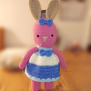 Handmade Girl Rabbit W/Bow